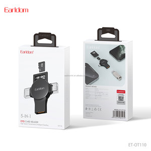 Earldom Hot Bán <span class=keywords><strong>USB</strong></span> Adapter 5 Trong 1 <span class=keywords><strong>USB</strong></span> Để Kép 8 Pin + <span class=keywords><strong>USB</strong></span>-C/Loại-C Giao Diện OTG Adapter OTG Chuyển Đổi U Đĩa Màu Đen - Product Image 6