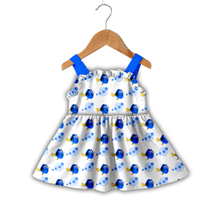 Milk Silk Spaghetti Strap <b>Girls</b> Printed <b>Dress</b> OEM ODM Custom Ruffle Kids Sleeveless Summer Flared Skirt Children Casual <b>Dress</b> - Product Image 3
