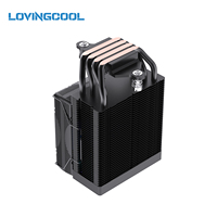 Refroidisseur de processeur RGB LOVINGCOOL, fabricant d'origine, 2 caloducs, ventilateur PWM 92 mm, faible bruit, refroidisseur d'air pour processeur pour PC de jeu, ordinateur de bureau