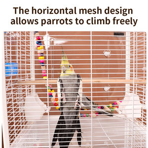 Sevgili yeni ev yatay çift katmanlı özel kafes papağan kafes büyük Villa şeffaf anti-sıçrama akrilik 490 - Product Image 5