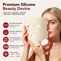 Masque facial LED de luminothérapie rouge pour les soins de la peau, les salons de beauté et l'usage domestique