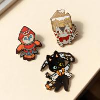 Pins de solapa de esmalte duro personalizados al por mayor, con personajes de anime, de aleación de zinc y metal de hierro, con impresión UV y chapado en oro