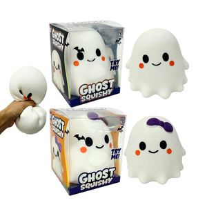 Jouet Squishy Fantôme Géant d'Halloween 13,5x13cm, Jouet Anti-stress Doux à Presser pour Récompense de Classe, Expédié depuis l'Entrepôt des États-Unis - Product Image 1