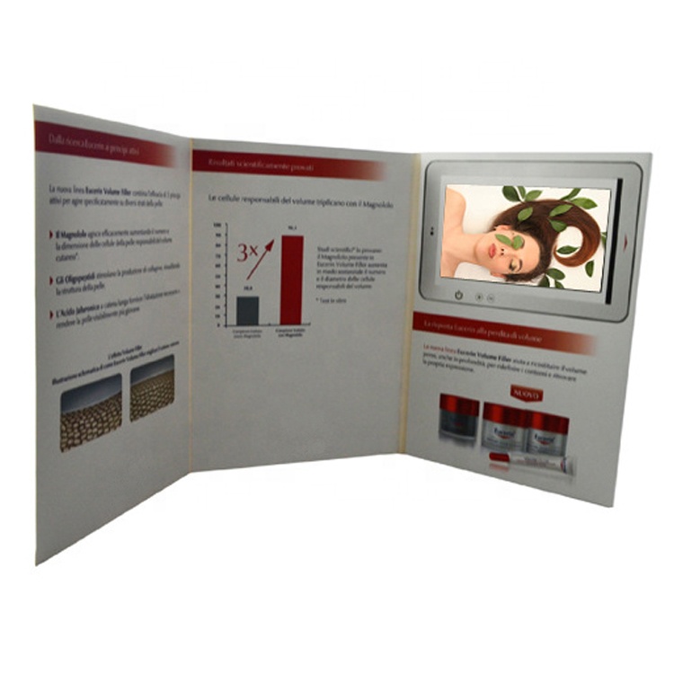 Best Marketing ToolFeatures with Elegent Design Customized LCD Video Brochure Card Video In Print