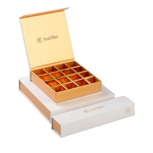 Customized Magnetic Gold Paper Rigid Cardboard Valentines Ramadan Snack Nuts Sweet Candy Packaging Gift Box Chocolate Box