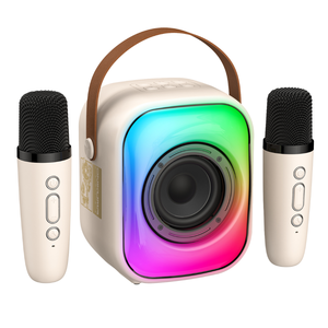 ONIKUMA L7 Mini Portable Karaoke Speaker 2 <b>Wireless</b> <b>Mics</b> RGB LED Lighting DC Power for Home Theatre Party Outdoor Computer Stage - Product Image 2