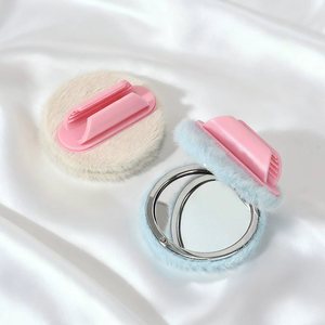 Lindo Espejo de Maquillaje Portátil de Doble Cara, Espejo Compacto Redondo y Cuadrado, Espejo Cosmético Multifuncional para Niñas - Product Image 6