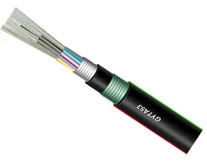 GYTA53 Cable de fibra óptica SM G652D Cable enterrado blindado ligero de aluminio Cables de fibra óptica rellenos de gelatina