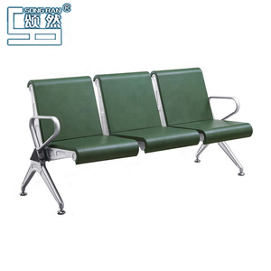 Silla de recepción Shunde Silla de espera de polipropileno negro Enlace de aeropuerto Banco de espera 2 plazas - Product Image 2