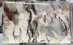 Dalle de pierre verte luxueuse polie moderne pour mur d'accent rétroéclairé intérieur, veines de jade naturelles, panneau translucide, décoration haut de gamme - Product Image 5