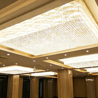 Lustre de plafond LED en cristal de style moderne personnalisé DUOMEIJU, hauteur réglable, base d'ampoule E14, 3000K AC, hôtel, villa, intérieur
