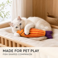 Jouet en peluche en forme de poisson, jouet à mâcher doux pour chats et petits chiens