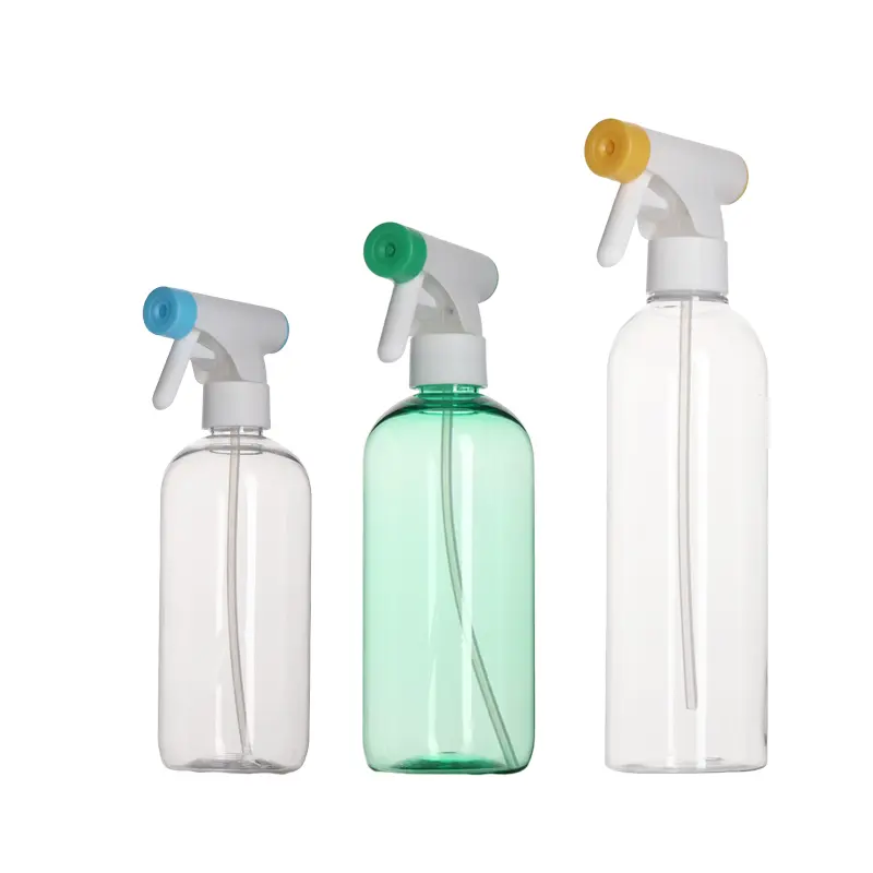 Nouvelles bouteilles de pulvérisation en plastique pour solutions de nettoyage 10 oz 12 oz 16 oz Récipient vide réutilisable avec nouveau pulvérisateur à gâchette durable