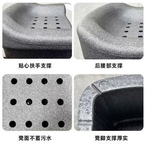 Shubaohu Epp Bathroom <b>Stool</b> 250kg Weight Capacity <b>With</b> <b>Back</b> Support And Armrest For Seniors Pregnant Women Children - Product Image 1