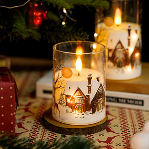 <span class=keywords><strong>Candele</strong></span> LED Senza Fiamma <span class=keywords><strong>per</strong></span> Natale - Decorazione <span class=keywords><strong>Casa</strong></span> Innevata, Luci Tremolanti a Batteria <span class=keywords><strong>per</strong></span> Decorazioni Natalizie e Feste - Product Image 3