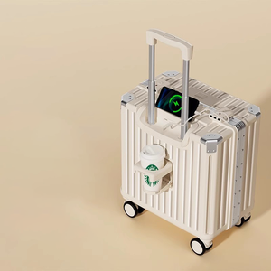 Maleta de mano multifuncional, maleta pequeña, maleta con ruedas para mujer, maleta de viaje pequeña y ligera - Product Image 2