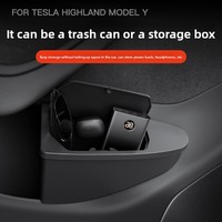 Boîte de rangement pour portière de voiture Tesla Model Y/3, conçue pour une utilisation améliorée, montée sur le siège, en ABS, étanche, avec sangle de compression et poignée