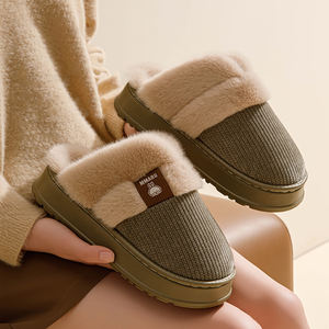 Pantuflas de Algodón Rogue Rabbit para Mujer, para Invierno, Interior, Suela Gruesa, con Terciopelo Cálido, para el Hogar - Product Image 2