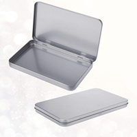 Boîte en fer blanc rectangulaire avec couvercle à charnière, qualité alimentaire, impression CMYK, boîte en fer blanc OEM pour emballage cadeau de chocolats et bonbons