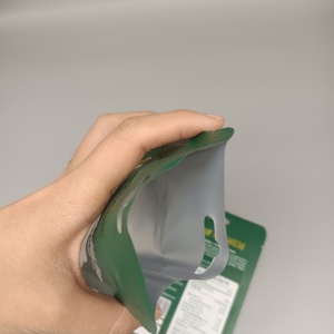 Pochette dorée avec impression Sac zip-lock en plastique aluminium avec fente <span class=keywords><strong>Euro</strong></span> Pochettes debout en mylar métallique doré - Product Image 6