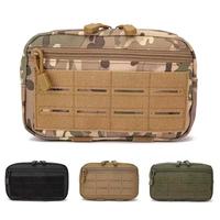 Pochette polyvalente horizontale modulaire EDC Sac à outils utilitaire découpé au laser Pochette d'administration tactique Molle pour appareil photo de téléphone