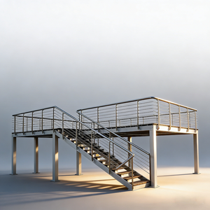 <span class=keywords><strong>Escalera</strong></span> Metálica Personalizable para Exteriores, <span class=keywords><strong>de</strong></span> <span class=keywords><strong>Hierro</strong></span>/Acero Galvanizado, Diseño Industrial, Duradera, Ecológica y Segura, con 2 Años <span class=keywords><strong>de</strong></span> Garantía - Product Image 1