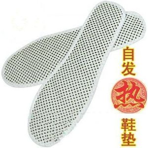 Semelles auto-chauffantes en tourmaline avec thérapie magnétique infrarouge, maille blanche, unisexe, taille 36-45, massage des pieds chauffant - Product Image 1