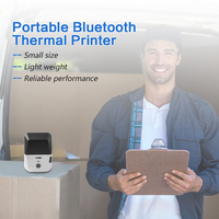 Imprimante Thermique YHD-5811 58 mm 2 en 1 pour Reçus et Étiquettes, Mini Imprimante POS Mobile Portable pour Codes-Barres et Autocollants