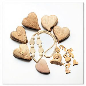 Collar de madera hecho a mano de moda personalizado, regalos novedosos, joyería, accesorios de moda, collar de cuentas de madera con cuentas pintadas - Product Image 5