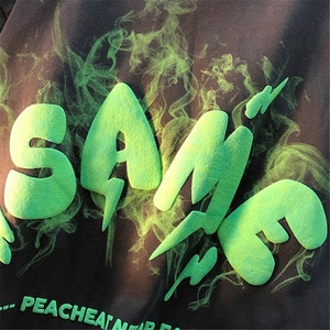 Venta al por mayor de peso pesado de gran tamaño camiseta personalizada 3D de espuma Puff impresión hombres camiseta de impresión Logo camiseta para Hombre Ropa de hombre - Product Image 4