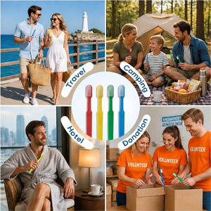 Spazzolino da Denti Monouso Senza BPA con Dentifricio, Colore Personalizzato OEM, Confezionato Singolarmente per Viaggi e Hotel - Product Image 3