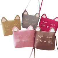 बच्चों पर्स लवली आलीशान बिल्ली आकार मिनी बैग Crossbody बैग राजकुमारी शैली बच्चों हैंडबैग लड़कियों के लिए