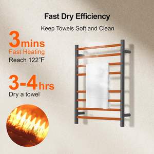 Accessoires de salle de bain Sèche-linge en acier inoxydable 304 Serviette de bain électrique fixe Chauffe-<span class=keywords><strong>serviettes</strong></span> électrique Salle de bain murale - Product Image 4