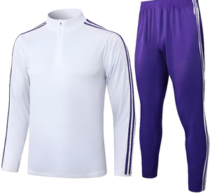 Setelan Jaket dan Celana Training Sepak Bola Pria yang Dapat Disesuaikan dengan Nomor Tim, Bahan Polyester - Product Image 1