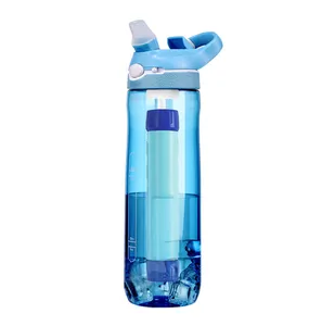 Sedotan Botol Air Filter Karbon Aktif Portabel Luar Ruangan Pengganti untuk Botol Filter Air