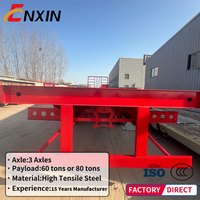 Semi-remorque plateau 2, 3 ou 4 essieux 40FT 45FT en acier T700 pour transport de conteneurs – Fournisseur chinois