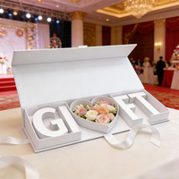 Boîte à fleurs personnalisée avec centre en forme de cœur, emballage cadeau haut de gamme pour mariage, anniversaire, événement, boîte de présentation décorative