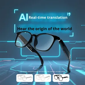 Gafas Inteligentes con IA 2026, Traducción en Tiempo Real, Más <span class=keywords><strong>de</strong></span> 100 Idiomas, Llamadas Bluetooth, Música, Audio, Gafas <span class=keywords><strong>de</strong></span> Moda para Regalo F19 - Product Image 3