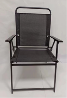 Chaise pliante de loisirs d'extérieur moderne de haute qualité, légère, multifonctionnelle, portable, imperméable, avec structure en fer et revêtement en tissu