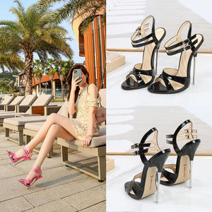 Escarpins sexy grande taille à talon <span class=keywords><strong>aiguille</strong></span> pour femme, chaussures à talon haut pour femme, chaussures croisées pour <span class=keywords><strong>homme</strong></span> - Product Image 1