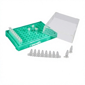 Soporte para tubos de PCR, soporte para tubos de centrífuga, soporte para tubos EP, estante de plástico de doble cara para laboratorio, caja para un solo tubo de PCR, estante de 8 tiras - Product Image 2