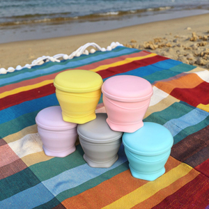Wholesale 2026 New 180ml Silicone Macaron Cup <b>Cute</b> Fun Folding Design Cross-Border Promotional Drinkware Giftware - Product Image 5