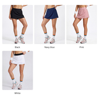 Shorts de sport respirants à séchage rapide avec poches, mini-jupes de yoga et de tennis personnalisables en gros avec logos