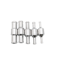 Argent automobile aluminium essence Diesel carburant clapet anti-retour unidirectionnel accessoires universels pour Automobiles navire hélicoptères