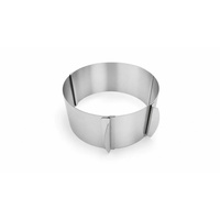 Cercle à mousse réglable en acier inoxydable, résistant à la chaleur, compatible lave-vaisselle, démoulage facile, système de verrouillage rapide, s'adapte à diverses tailles de gâteaux