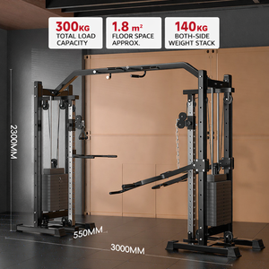 Attrezzatura Completa per <span class=keywords><strong>Palestra</strong></span> Domestica: Smith Machine, Power Rack per Squat, Set Multifunzione per Fitness - Product Image 4