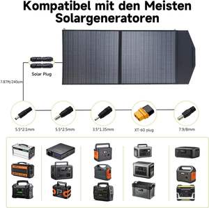 <b>Foldable</b> <b>Solar</b> <b>Panel</b> Portable Photovoltaic Recharge for Charging Power Stations in Series - Product Image 4