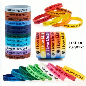 Pulsera Deportiva de Silicona con Logotipo Personalizado, Diseño de Pulsera Promocional de Goma Impresa, Venta Caliente - Product Image 1