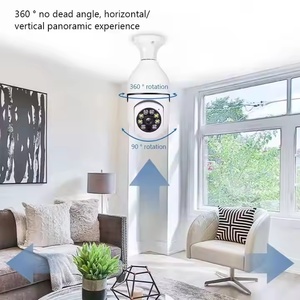 Panorámica Rotación de 360 grados Hogar Inalámbrico <span class=keywords><strong>Wifi</strong></span> E27 Bombilla Visión nocturna a todo color Vigilancia DE SEGURIDAD Cámara inteligente - Product Image 4