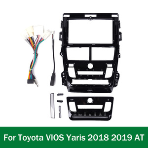 รถนำทาง GPS สเตอริโอสำหรับ Toyota VIOS <span class=keywords><strong>Yaris</strong></span> <span class=keywords><strong>2018</strong></span> 2019 AT วิทยุ Fascias แผงกรอบ2 Din 9นิ้วหน้าจอสเตอริโอ - Product Image 3
